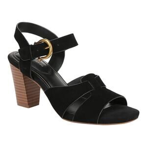 Giani Bernini Women's Angellina Suede Block Heel Dress Sandals Black Size 10